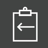 Assignment Return I Line Inverted Icon vector