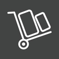 Carry Load Line Inverted Icon vector