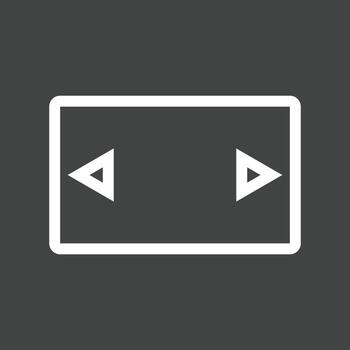 Settings Overscan Line Inverted Icon vector