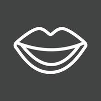 Mouth Line Inverted Icon vector