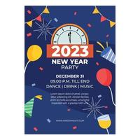 2023 New Year Poster Template vector