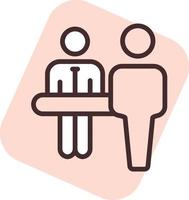 People business interview, icon, vector on white background.