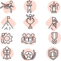 People and businesses, icon, vector on white background.
