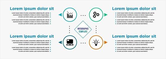 diseño de plantilla de banner de negocios de infografía vector