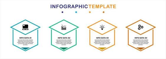 Professional steps infographic vector