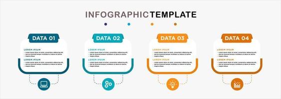 Professional steps infographic vector