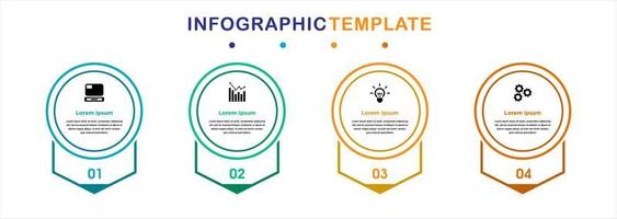 Professional steps infographic vector