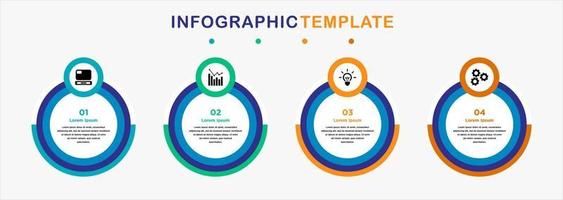 Professional steps infographic vector