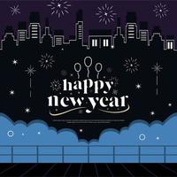 Happy new year greeting celebration vector