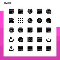 25 Devices Icon set Solid Glyph Icon Vector Illustration Template For Web and Mobile Ideas for business company