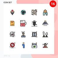 16 Creative Icons Modern Signs and Symbols of chart document maze toy building Editable Creative Vector Design Elements