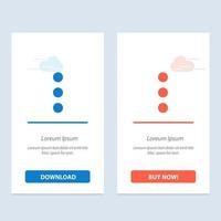 App Phone Ui  Blue and Red Download and Buy Now web Widget Card Template vector