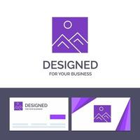 Creative Business Card and Logo template Frame Picture Image Education Vector Illustration