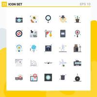 Universal Icon Symbols Group of 25 Modern Flat Colors of idea brainstorm cosmetics gold nacklace Editable Vector Design Elements