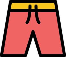 Beach Clothing Short Shorts  Flat Color Icon Vector icon banner Template