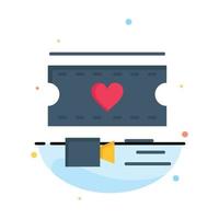 Film Heart Love Wedding Abstract Flat Color Icon Template vector
