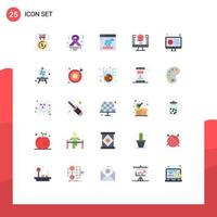 25 Creative Icons Modern Signs and Symbols of development duplicate browser computer design Editable Vector Design Elements