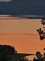 Dawn at Lake Plastira in Karditsa, Greece photo