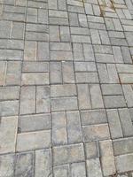 Paving blocks neatly arranged in an office yard. photo