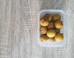 Complementary food supplies for meal box children, in the form of fruit. photo