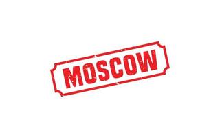 MOSCOW RUSSIA rubber stamp texture with grunge style on white background vector