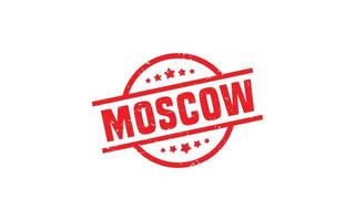 MOSCOW RUSSIA rubber stamp texture with grunge style on white background vector