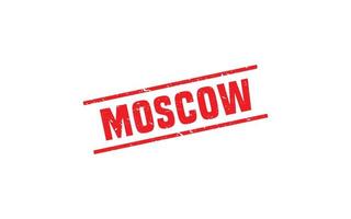 MOSCOW RUSSIA rubber stamp texture with grunge style on white background vector