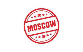 MOSCOW RUSSIA rubber stamp texture with grunge style on white background vector