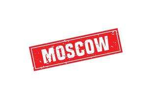 MOSCOW RUSSIA rubber stamp texture with grunge style on white background vector