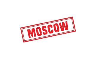 MOSCOW RUSSIA rubber stamp texture with grunge style on white background vector