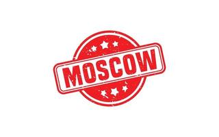 MOSCOW RUSSIA rubber stamp texture with grunge style on white background vector