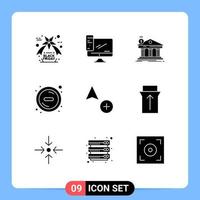 9 Thematic Vector Solid Glyphs and Editable Symbols of copy remove architecture minus federal Editable Vector Design Elements