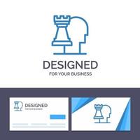 tarjeta de visita creativa y plantilla de logotipo decisiones comerciales ilustración vectorial estratégica moderna vector