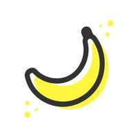 Banana app line icon isolated on white background vector