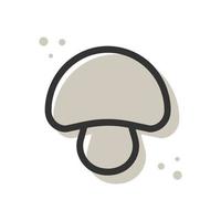 Champignon mushroom app line icon isolated on white background vector