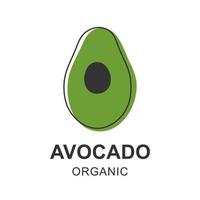 Logo avocado isolated vector illustration on white background