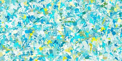 Light Blue, Yellow vector background with polygonal forms.