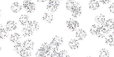 Light gray vector doodle texture with flowers.