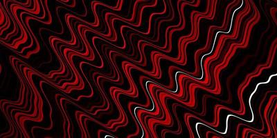 Dark Red vector background with bent lines.