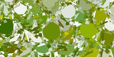 Light Green vector pattern with polygonal shapes.