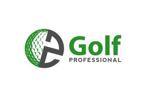 Letter Z for Golf logo design vector template, Vector label of golf, Logo of golf championship, illustration, Creative icon, design concept