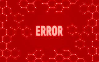 Error sign. Serious problems with the protection of cyberspace. photo