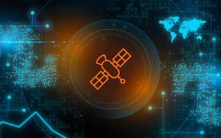 New world connection through satellites in space. photo