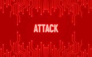 Cyberattack warning. Internet network at risk. photo