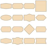 etiquetas geométricas, etiqueta de cuaderno, marco para mensaje, etiquetas de línea. vector