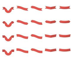 bandera de cinta roja. elementos de diseño para la decoración. vector