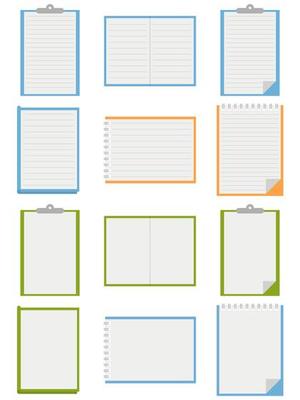 Notebook element design. Notebook icon.
