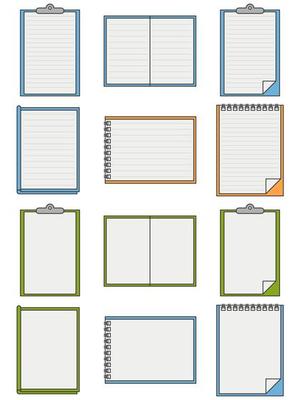 Notebook element design. Notebook icon.