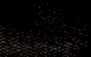 Dark Yellow, Orange vector background with bubbles.