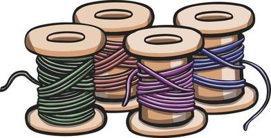 Spool of thread for sewing and needlework illustration vector